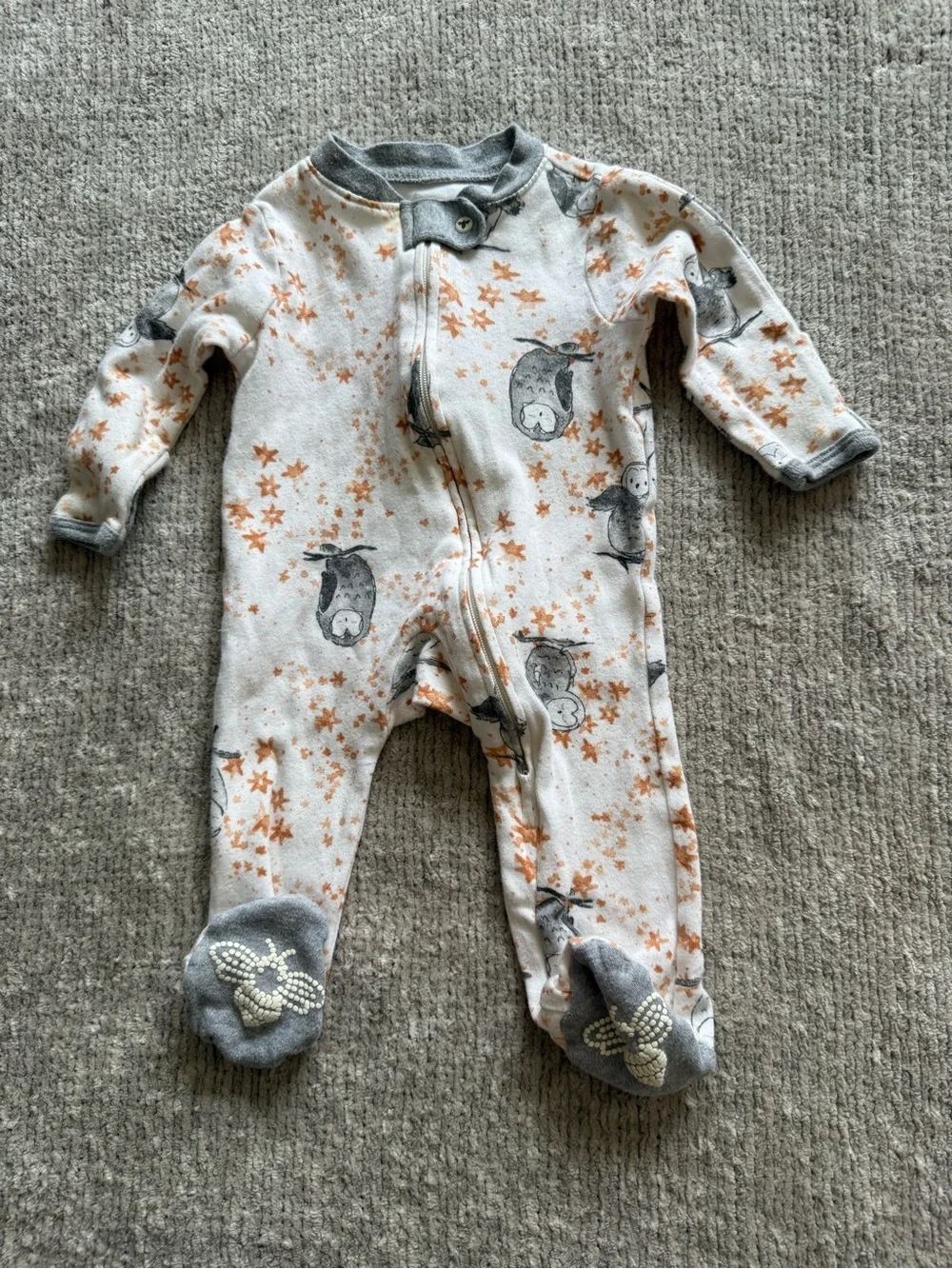 Burt’s Bees Baby Newborn Footie Pajamas Bundle Organic Cotton 3 Piece‎ Set